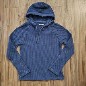 UGG men's blue waffle knit thermal hoodie Size S